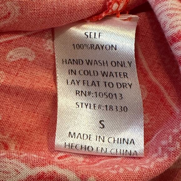 SAVANNA JANE BOHO EMBROIDERED TOP BELL SLEEVES RAYON V NECK SMALL ALL SEASONS - Picture 10 of 14